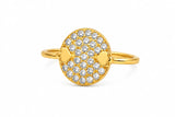 18K Gold Ring with Circle Design