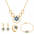 18K Gold Kids Half Set with Happy Worm Design