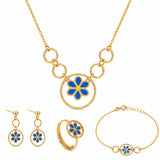18K Gold Kids Half Set with Happy Worm Design