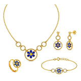 18K Gold Kids Half Set with Happy Caterpillar Design
