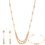 Half set of 18K gold with an elegant cube design