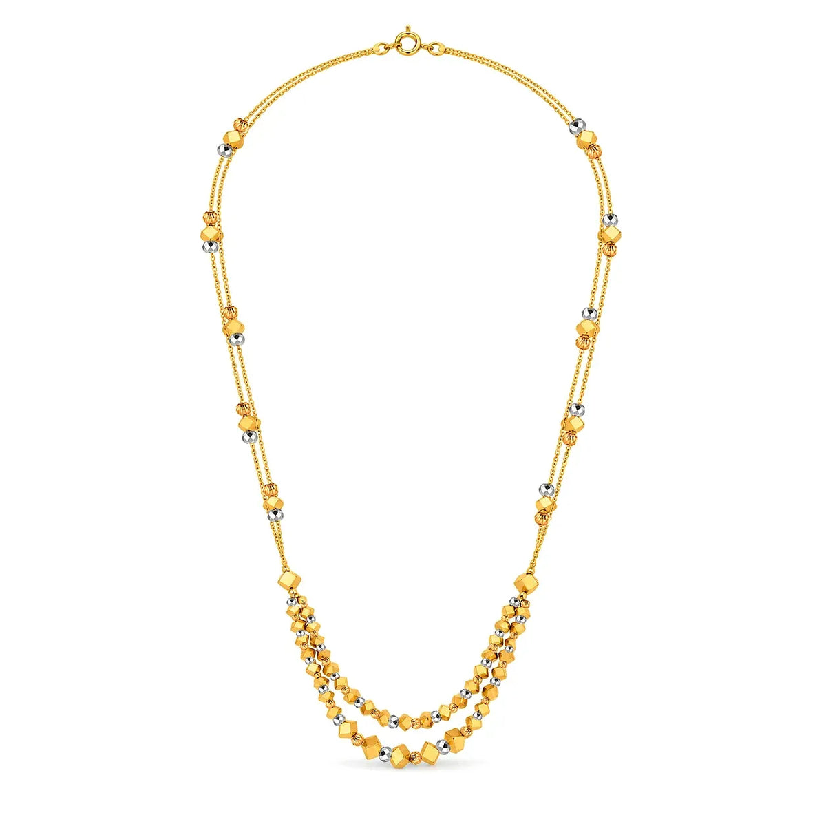 18K Gold Half Set with Elegant Cube Design