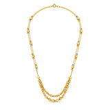 18K Gold Half Set with Elegant Cube Design