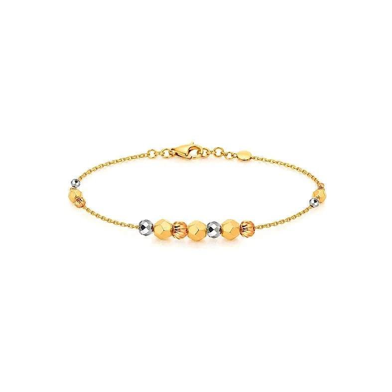 18K Gold Half Set with Elegant Cube Design