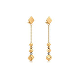 18K Gold Half Set with Elegant Cube Design
