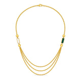 18K Gold Half Set with Geometric Pendants Design