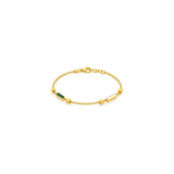 18K Gold Half Set with Geometric Pendants Design