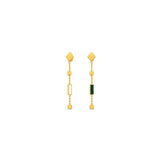 18K Gold Half Set with Geometric Pendants Design