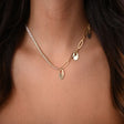 18K Gold Necklace Double Classic Embellished