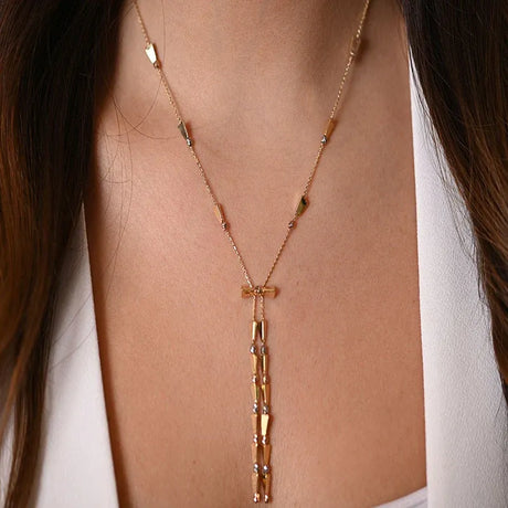 18K Gold Necklace Path of Light