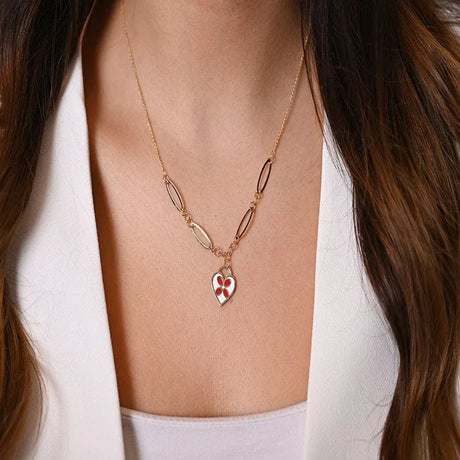 18K Gold Necklace Sprouting Heart