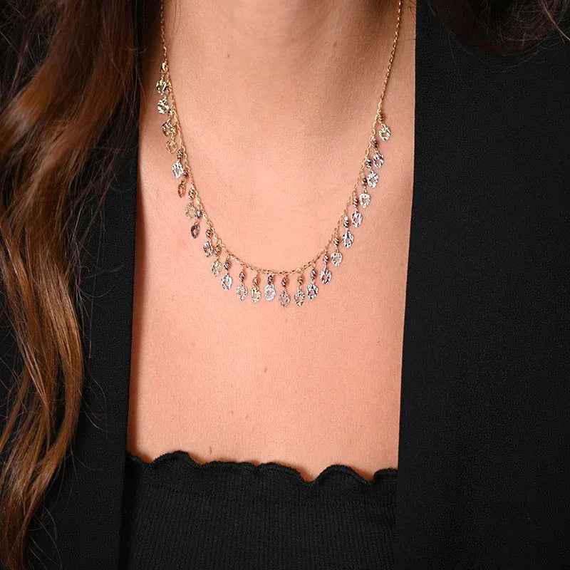 18K Gold Necklace Address of Love