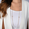18K Gold Necklace with Braided Pendants