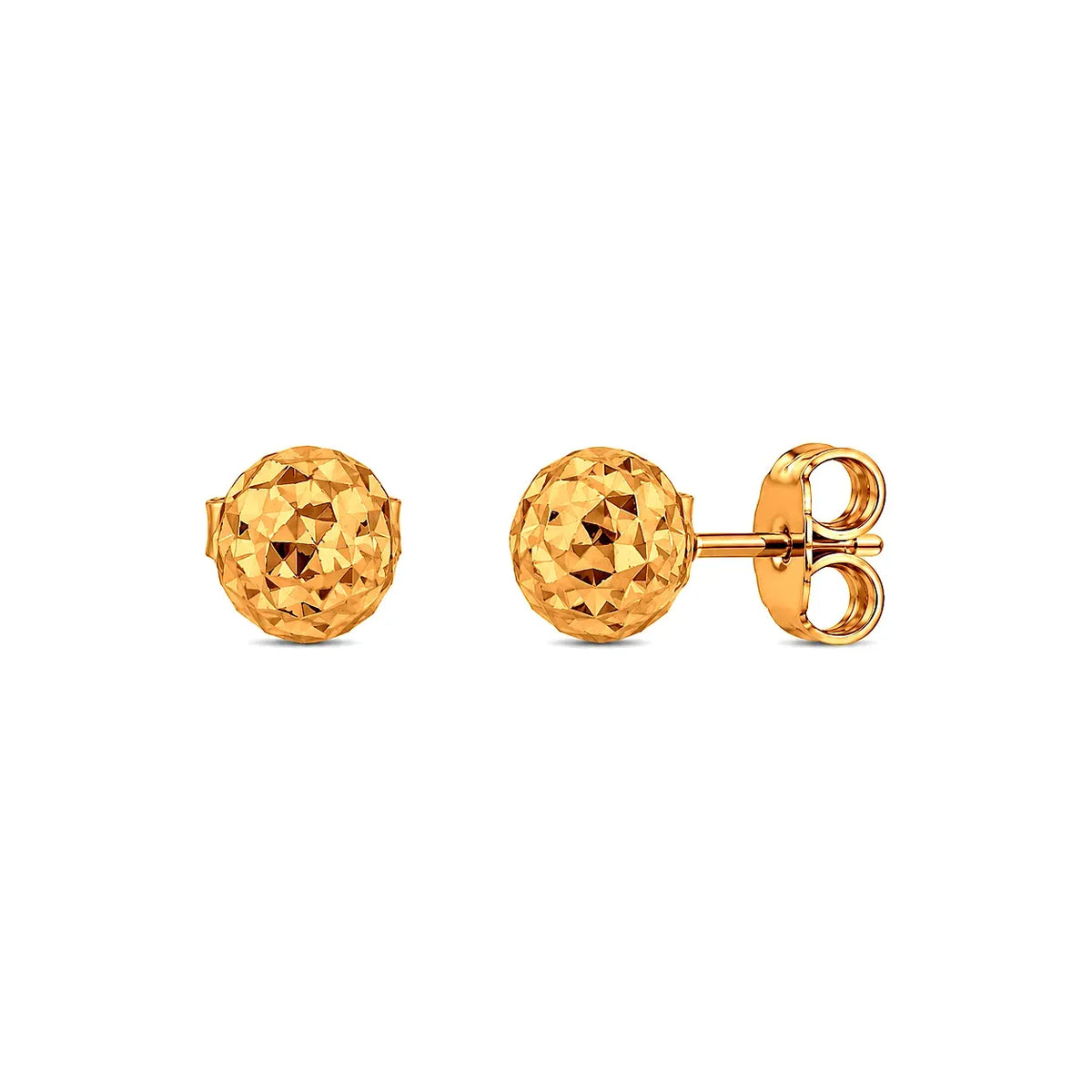 18K Gold Earrings with Small Circle Design