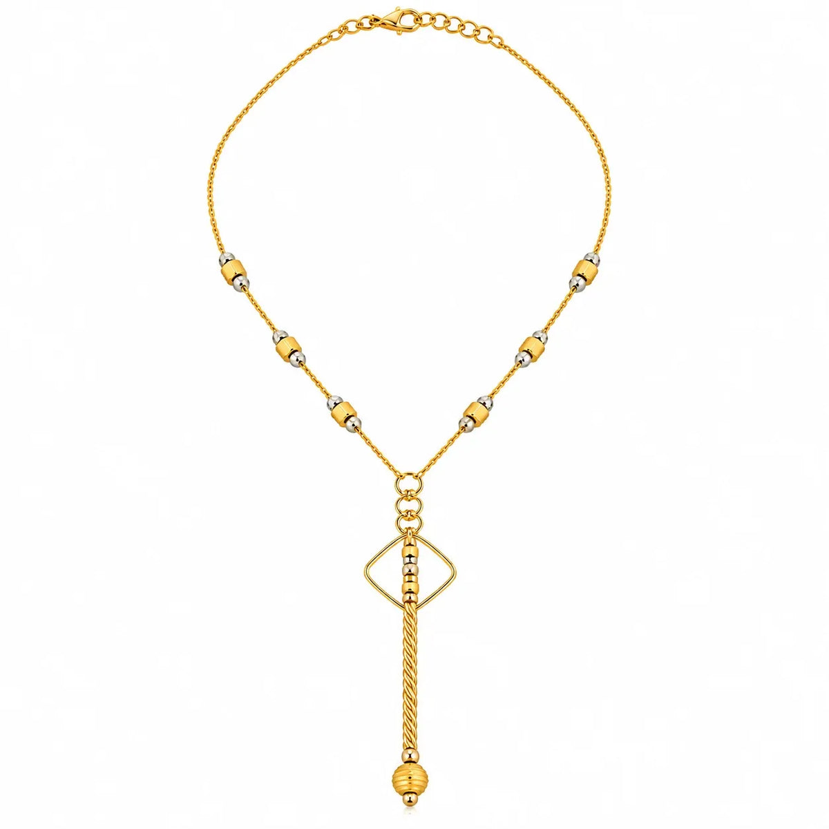 18K Gold Half Set with Flowing Geometric Design