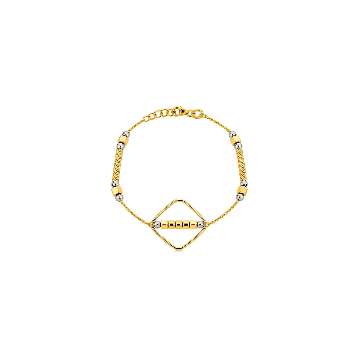 18K Gold Half Set with Flowing Geometric Design