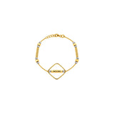 18K Gold Half Set with Flowing Geometric Design