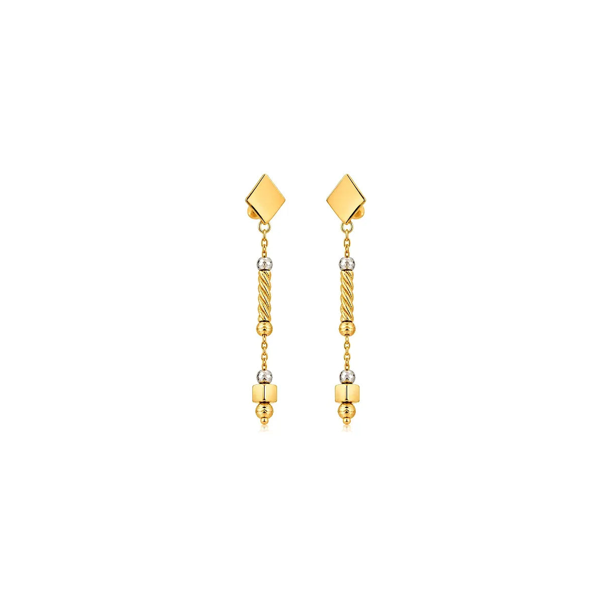 18K Gold Half Set with Flowing Geometric Design
