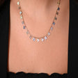 18K Gold Necklace with Small Flowers