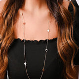 18K Gold Shawl with Small Hearts