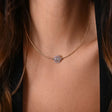 Half 18K gold set, studded necklace