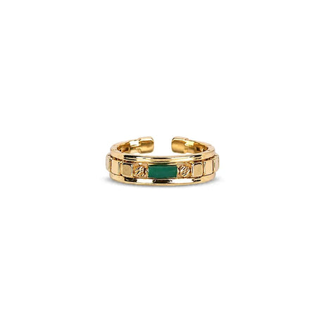 18K Gold Ring with Architectural Design