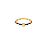 18K Gold Ring with Pristine Stone Design