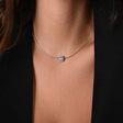 18 karat gold half set with a simple horizontal bar design