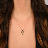 18K Gold Pendant with Net Design