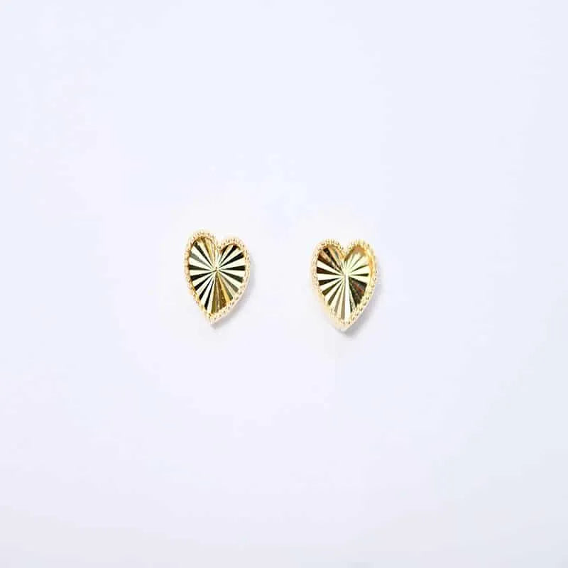18K Gold Sincere Heart Earrings