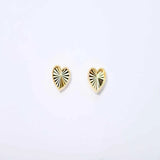 18K Gold Sincere Heart Earrings