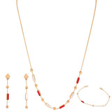 Half-set of 18k gold with elegant luxurious pendants