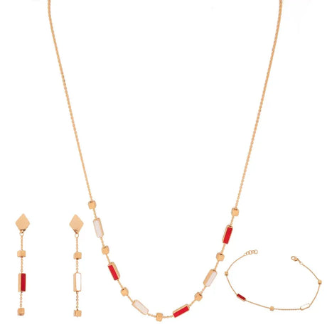 Half-set of 18k gold with elegant luxurious pendants