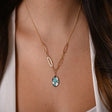 18K Gold Pendant with Heart Interior