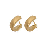 18K Gold Earrings with Aqua Design