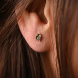 18K Gold Heart Shaped Earrings