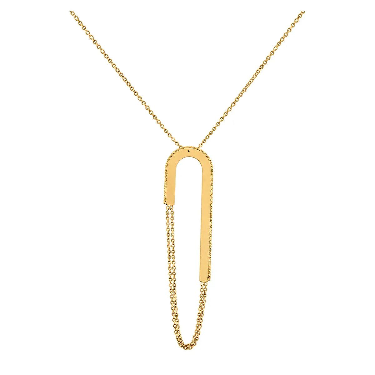 18K Gold Pendant with Decision Success Geometric Design