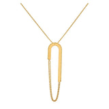 18K Gold Pendant with Decision Success Geometric Design