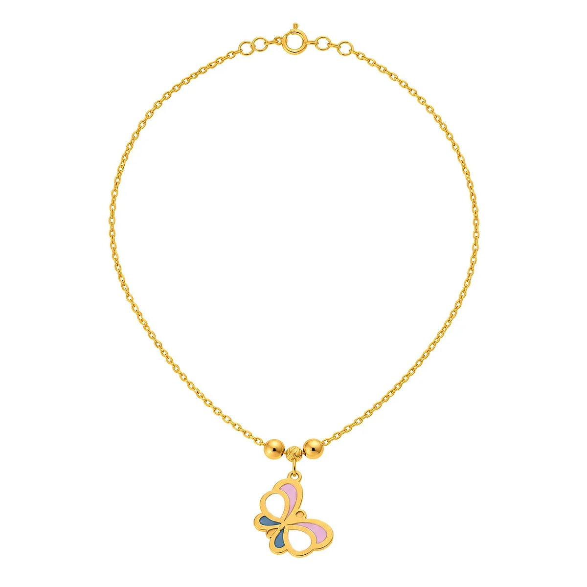 18K Gold Kids Set with Delicate Butterfly Design