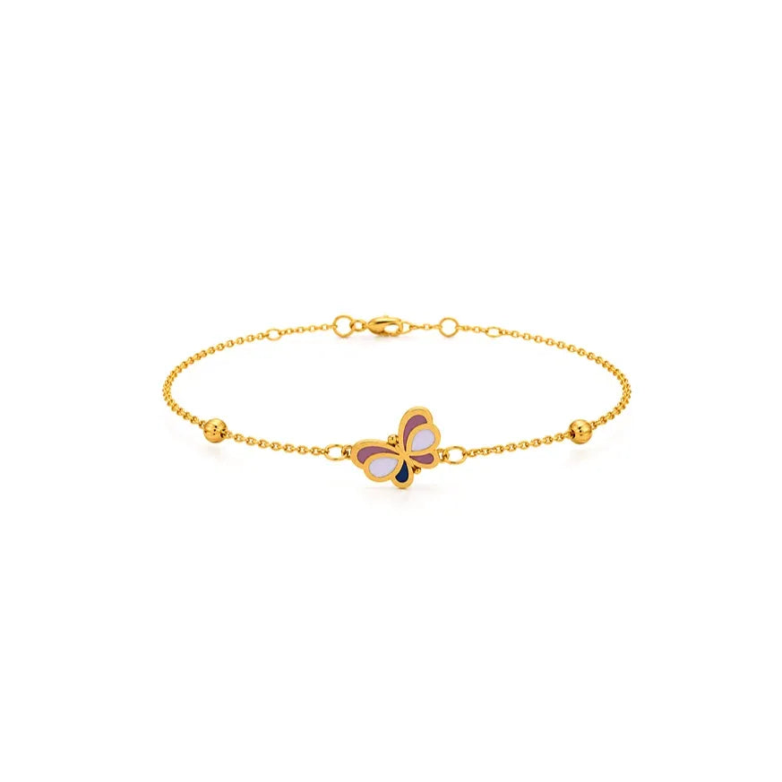 18K Gold Kids Set with Delicate Butterfly Design