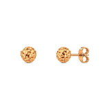 18K Gold Earrings with Ornate Cluster Design