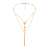 18K Gold Pendant with Elegant Triangular Design