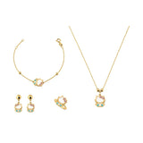 18K Gold Kids' Jewelry Set With Kitty Design
