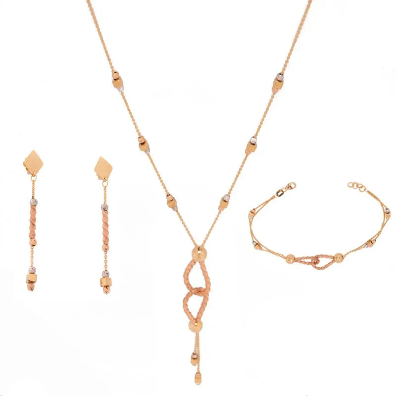 Half 18-karat gold with twisted ropes and balls
