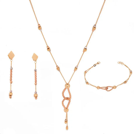 Half 18-karat gold with twisted ropes and balls