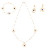 Half set of 18-karat gold, rare flower