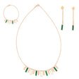 18K Gold Half Set In Green