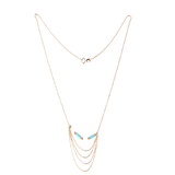 Elegant 18k gold five-piece necklace