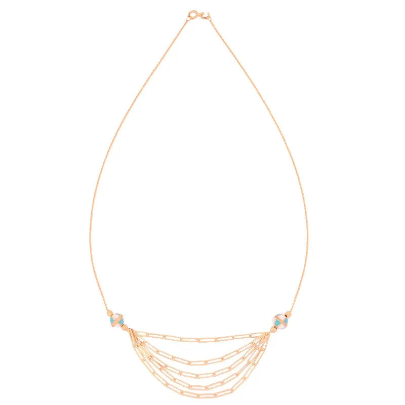 18-karat gold five-layer necklace