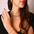 18k gold elegant choker set